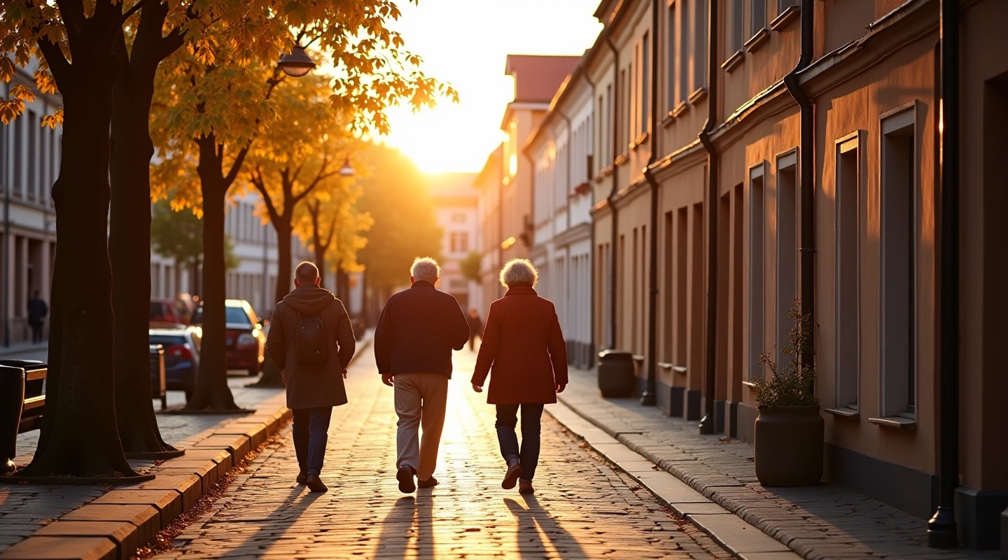 Liepājas vecpilsētas skaistās ielas, kur dēļi staigā ar mieru